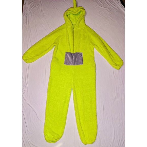 Other - Teletubbies Dipsy Green Fleece Hooded Zip One-Piece Pajama XL